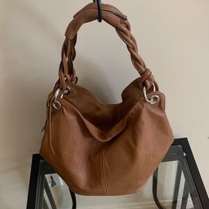 VERA PELLE ITALY FIRENZE Brown Leather Hobo Style Bag, exquisite!